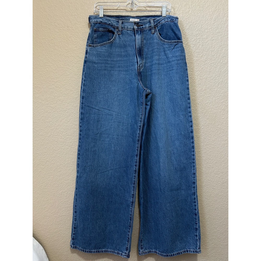 Levi's Size 30 Cinch Baggy Jeans Blue Wide Leg High Rise Denim 001UP-0002